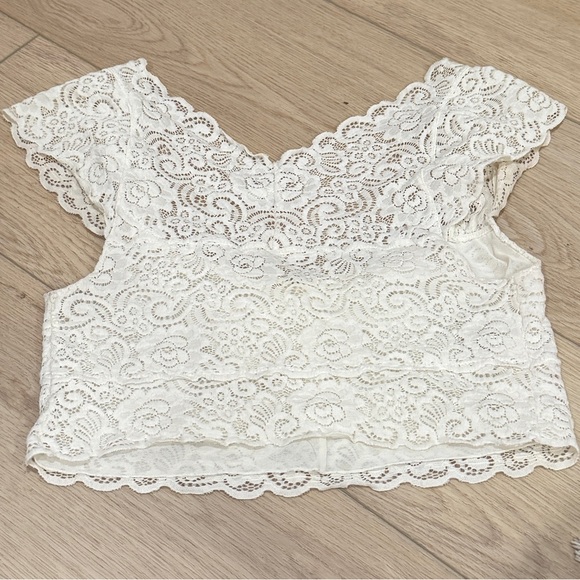 Free People "Chase Me" Wireless Lace Bralette, Crop Top - Picture 4 of 5